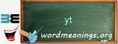 WordMeaning blackboard for yt